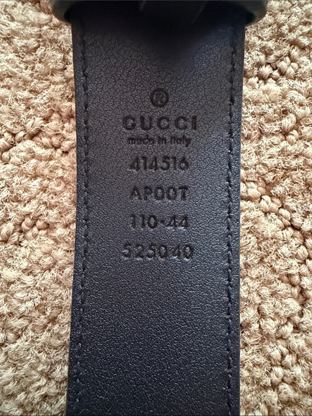 Gucci Black Leather Belt with Gold Double G Buckle
